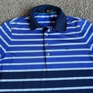 RLX Ralph Lauren Golf Polo Shirt Medium Windsong Farms Club Minnesota Blue